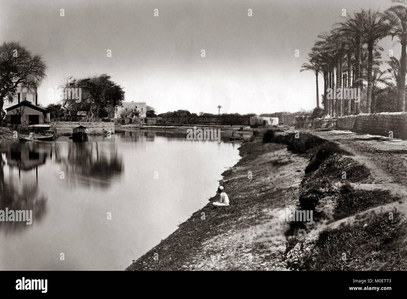 Kanal in Alexandria, Ägypten, c 1880 Stockfoto