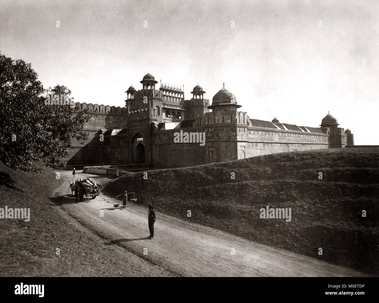 Lahore Tor, Red Fort, Delhi, Indien c 1880 Stockfoto