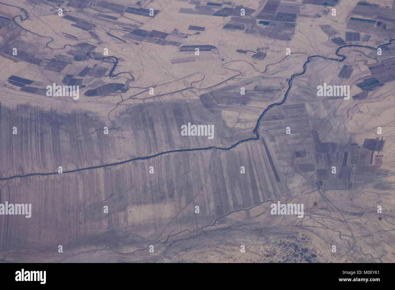 Luftaufnahme der ländlichen Landschaft, Afrika südlich der Sahara Stockfoto