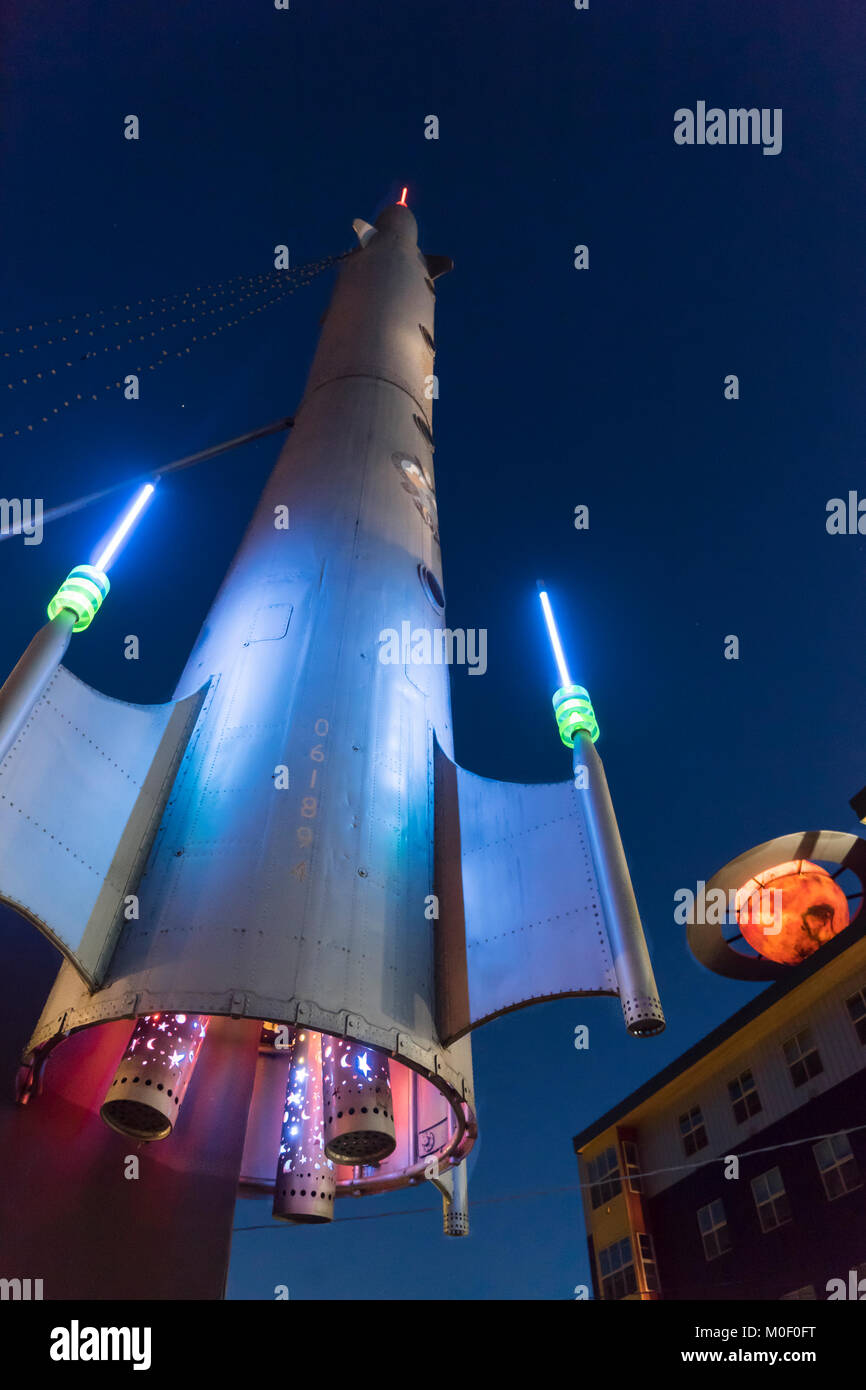 Usa, Washington, Seattle, Fremont, Rakete, Saturnart Stockfoto