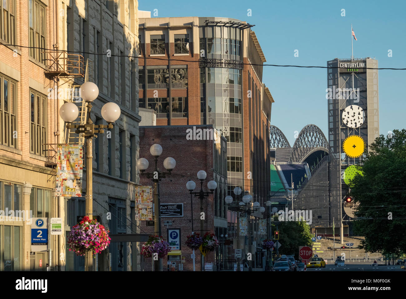 Jahrhundert Link Field, Pioneer Square, Seattle, Washington, USA Stockfoto