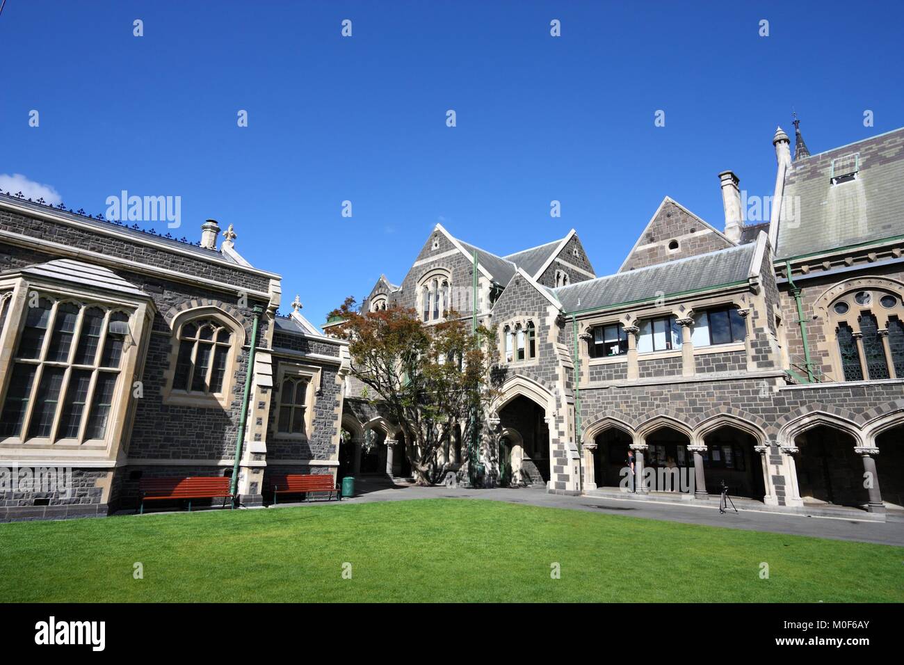 Christchurch Arts Center - Wahrzeichen in Christchurch, Neuseeland. Stockfoto