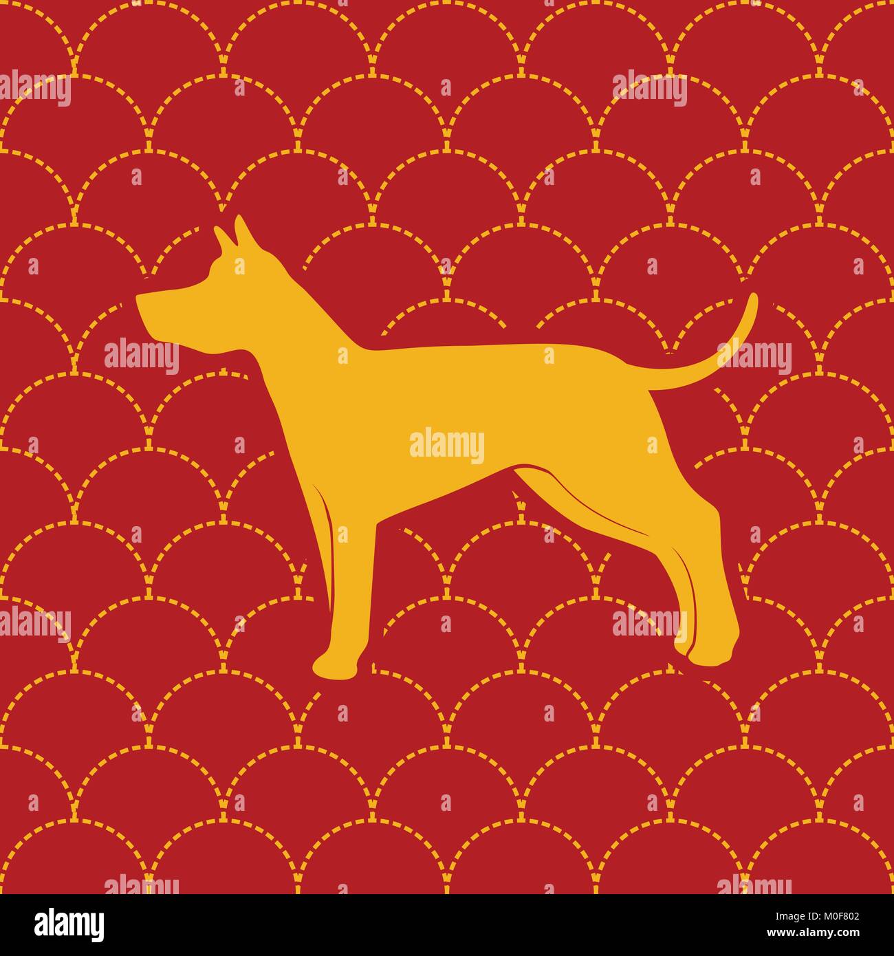 Chinesischen Hund Jahr nahtlose Muster Vector Graphic Design Stock Vektor