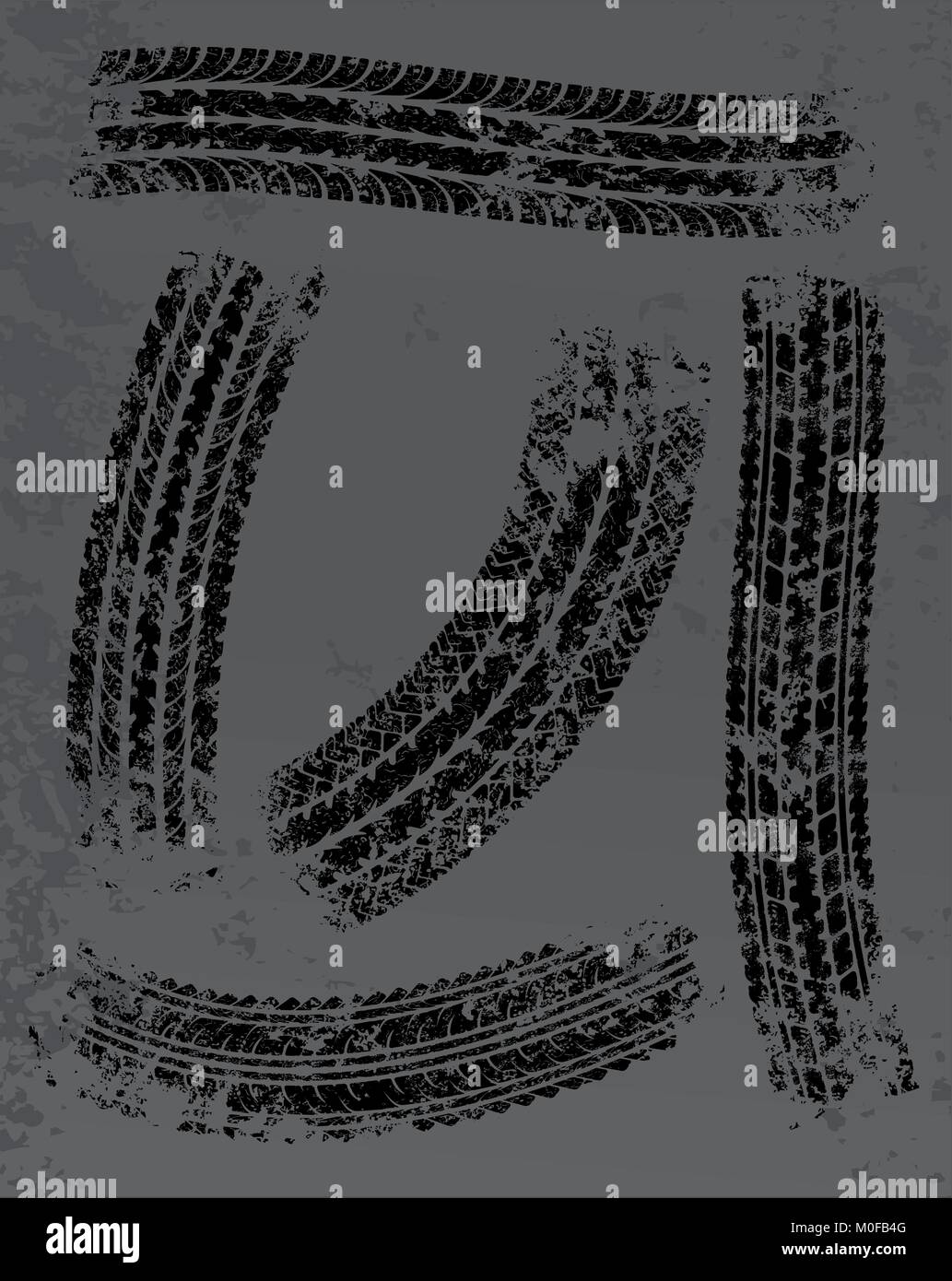 Die Spuren der Reifen vector Hintergrund Stock Vektor