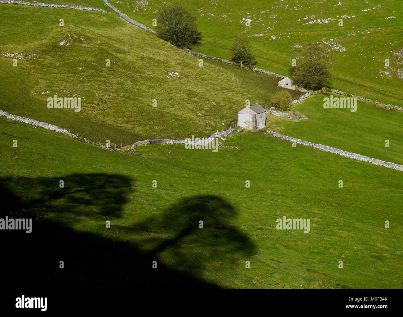 Feld Scheunen an Chrom Hill Stockfoto