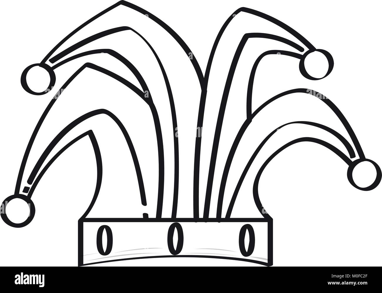 Harlekin hat Symbol Stock Vektor