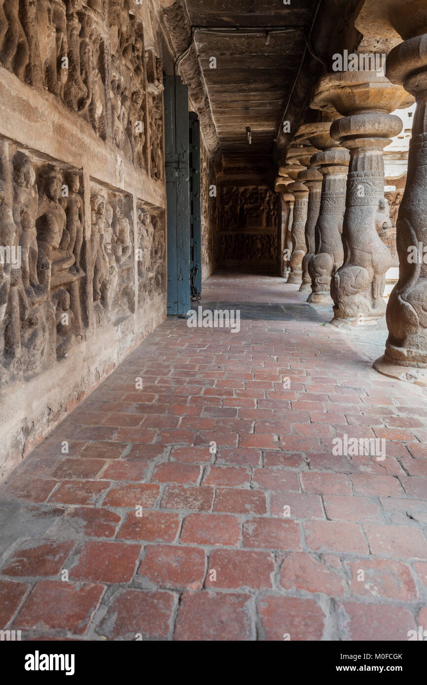 Indien, Tamil Nadu Kanchipuram, vaikunta Perumal Temple Stockfoto