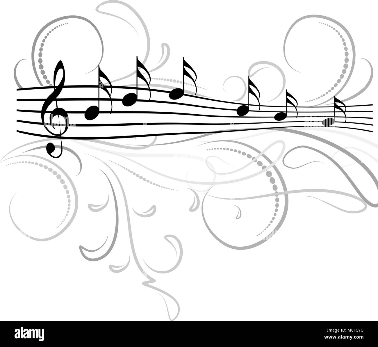 Noten für Ihr Design. Stock Vektor