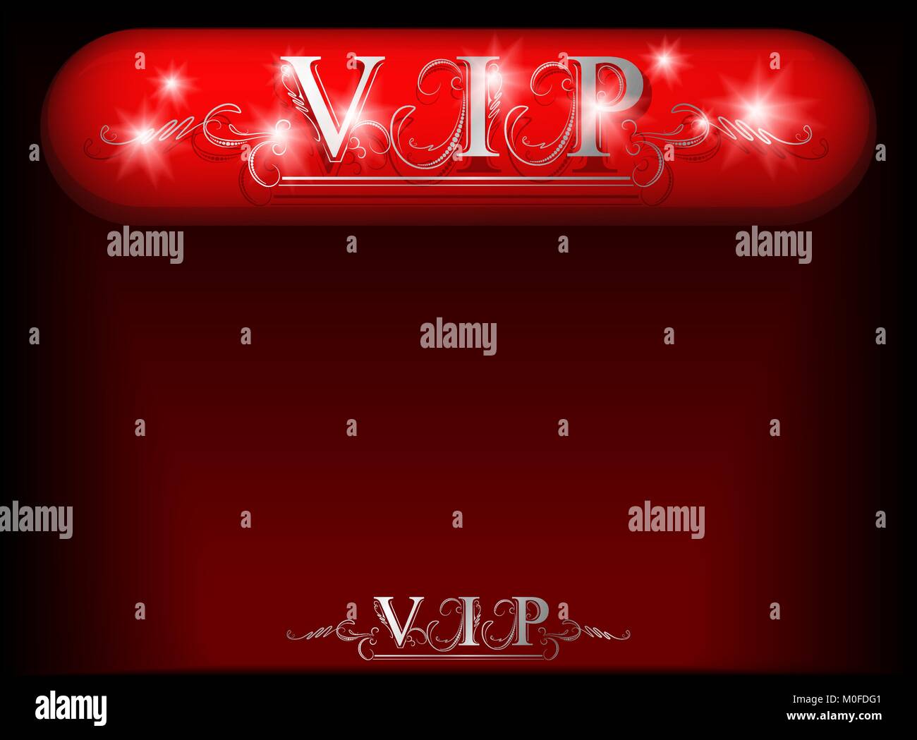 VIP-Schild mit Diamond Shine. Vector Illustration. Stock Vektor
