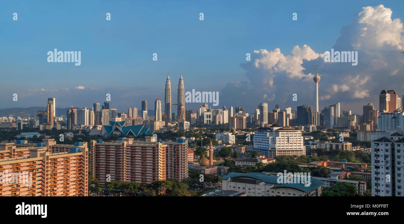 Panorama der Stadt Kuala Lumpur Stockfoto