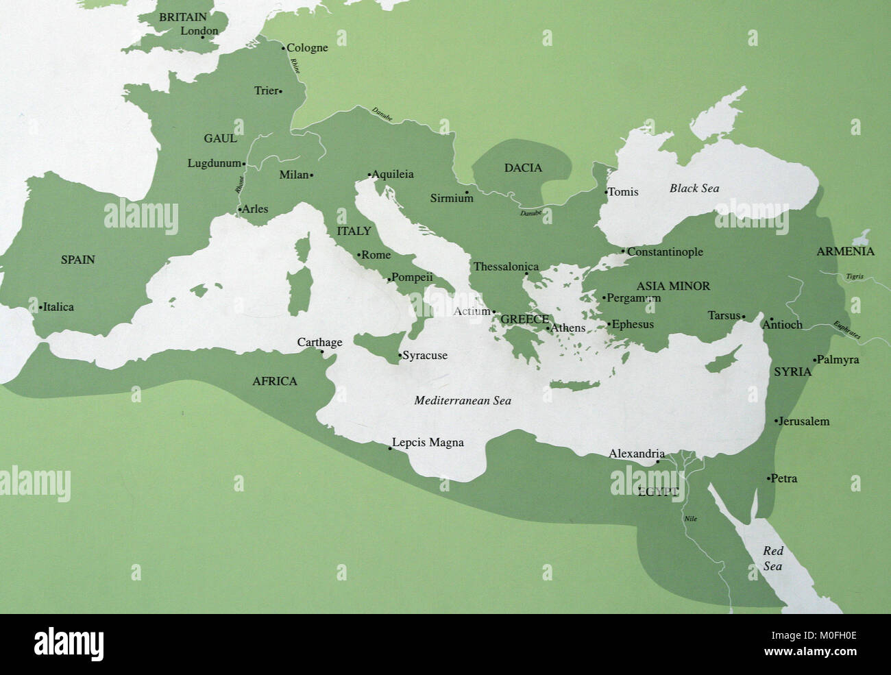 Alte Karte des Römischen Reiches rund 31 BC - 330 AD, das Metropolitan Museum der Kunst (Met), Upper Manhattan, New York City, New York Stat Stockfoto
