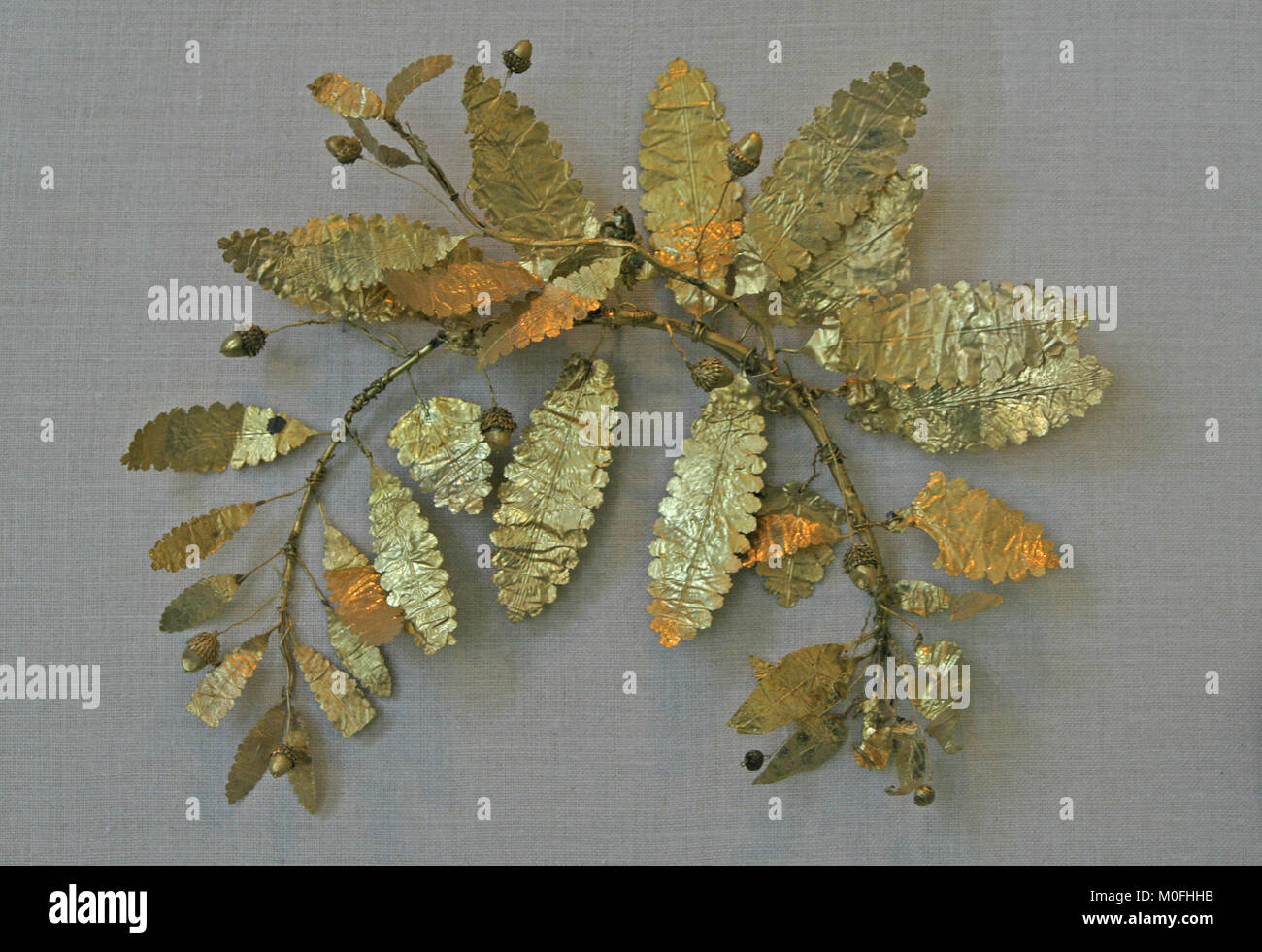 Fragment eines Blattgold myrtle Kranz, Griechisch 320-300 v. Chr., das Metropolitan Museum der Kunst (Met), Upper Manhattan, New York City, New York State, USA Stockfoto