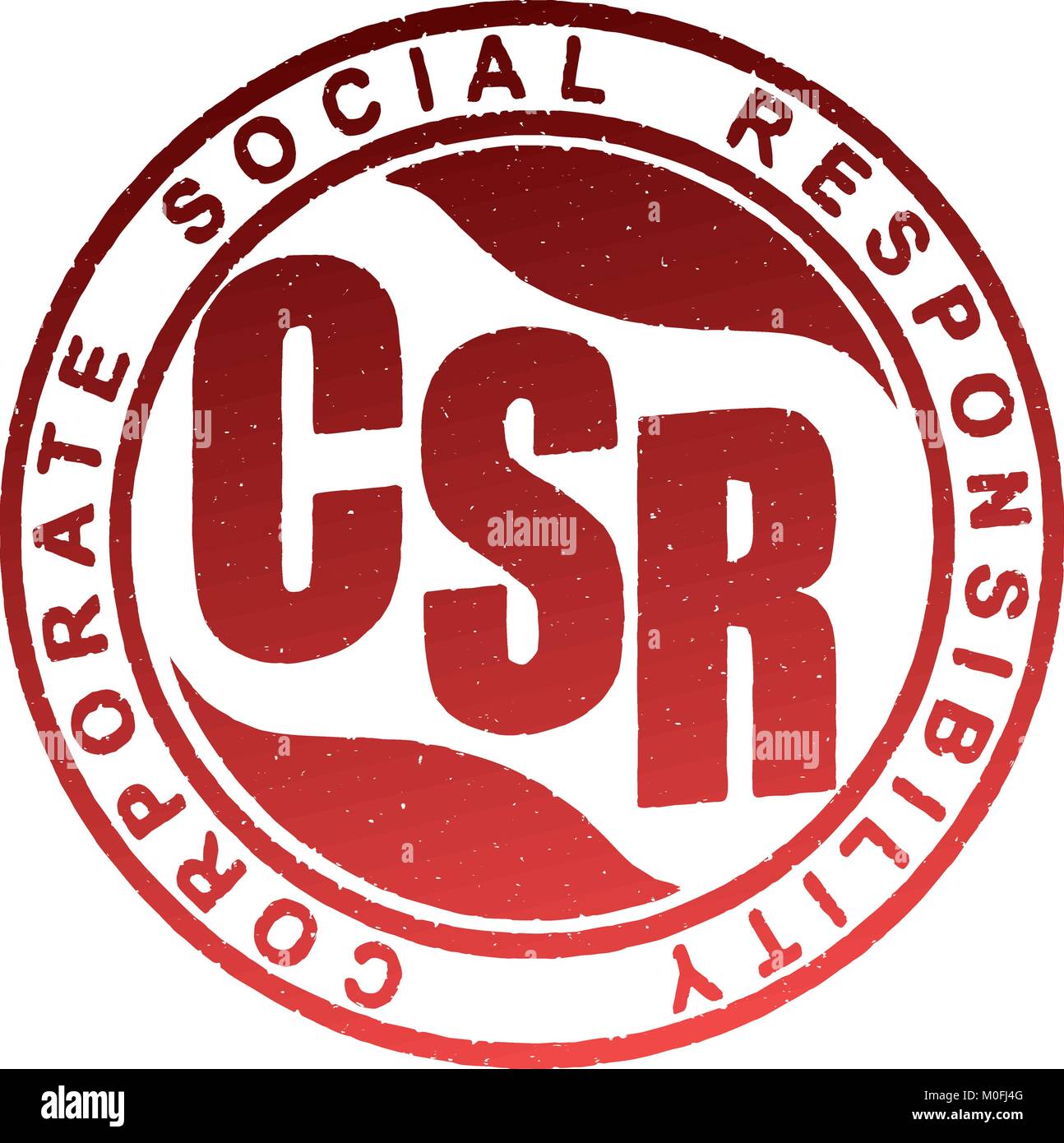 CSR. Corporate Social Responsibility Stempel Stock Vektor