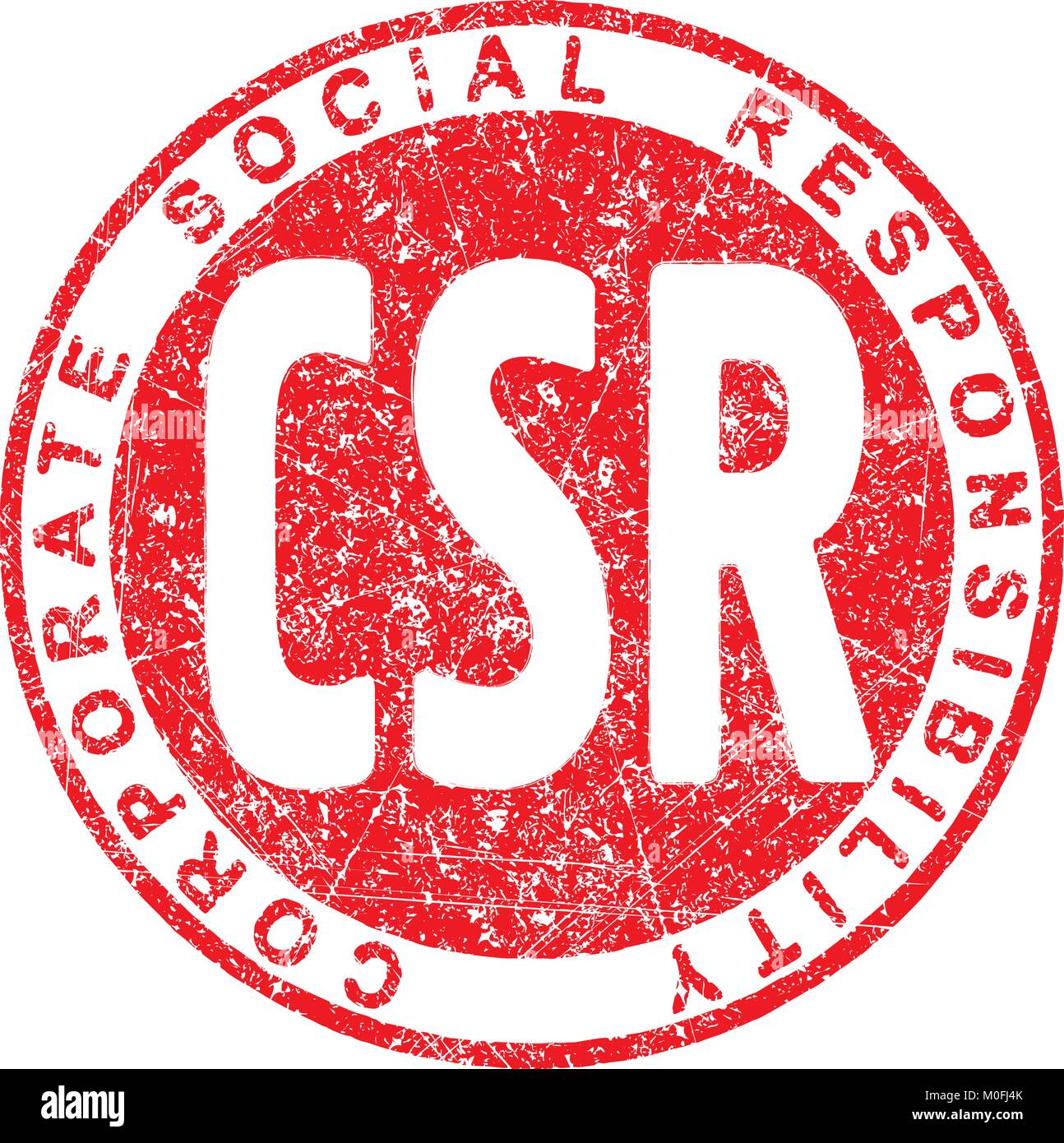 CSR. Corporate Social Responsibility Stempel Stock Vektor