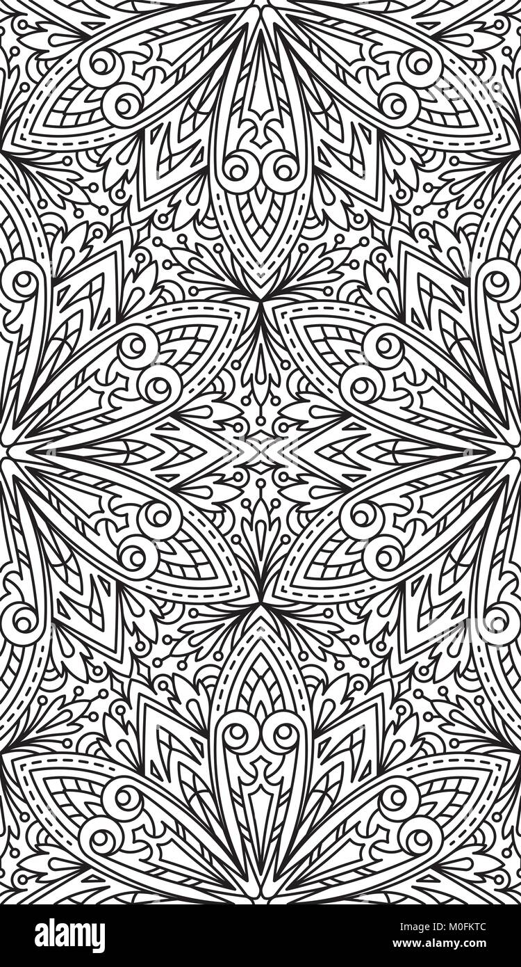 Nahtlose abstrakte Tribal Muster. Hand gezeichnet der ethnischen Struktur. Vector Illustration. Stock Vektor