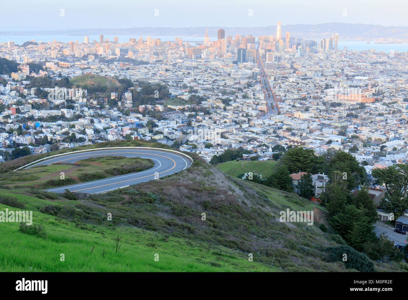San Francisco Downtown Panorama. Stockfoto