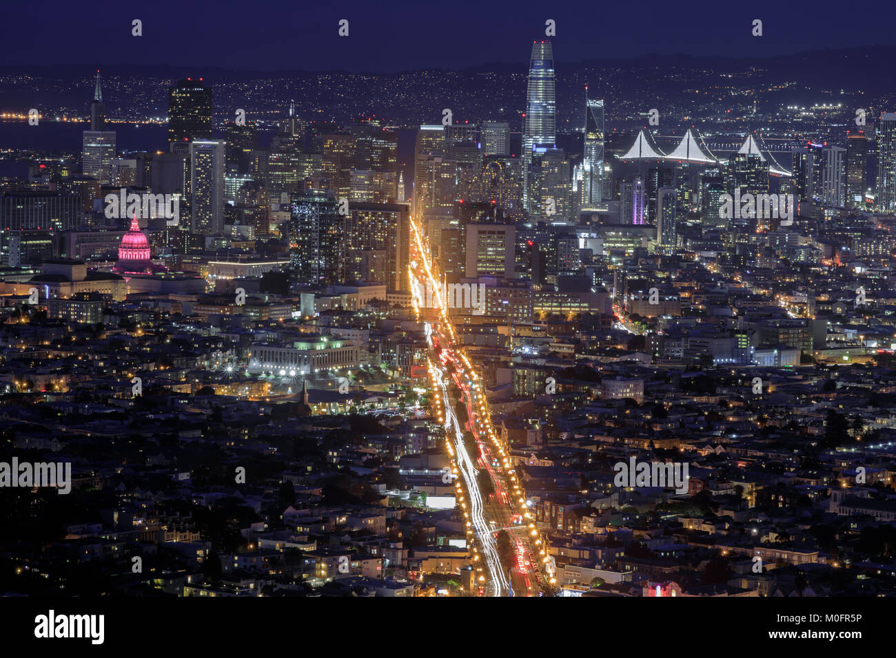 San Francisco City Lights Stockfoto