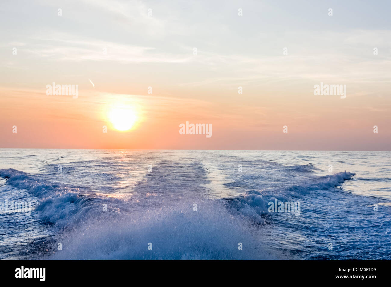 Segeln in der Calm Down, Mittelmeer, Italien. Stockfoto