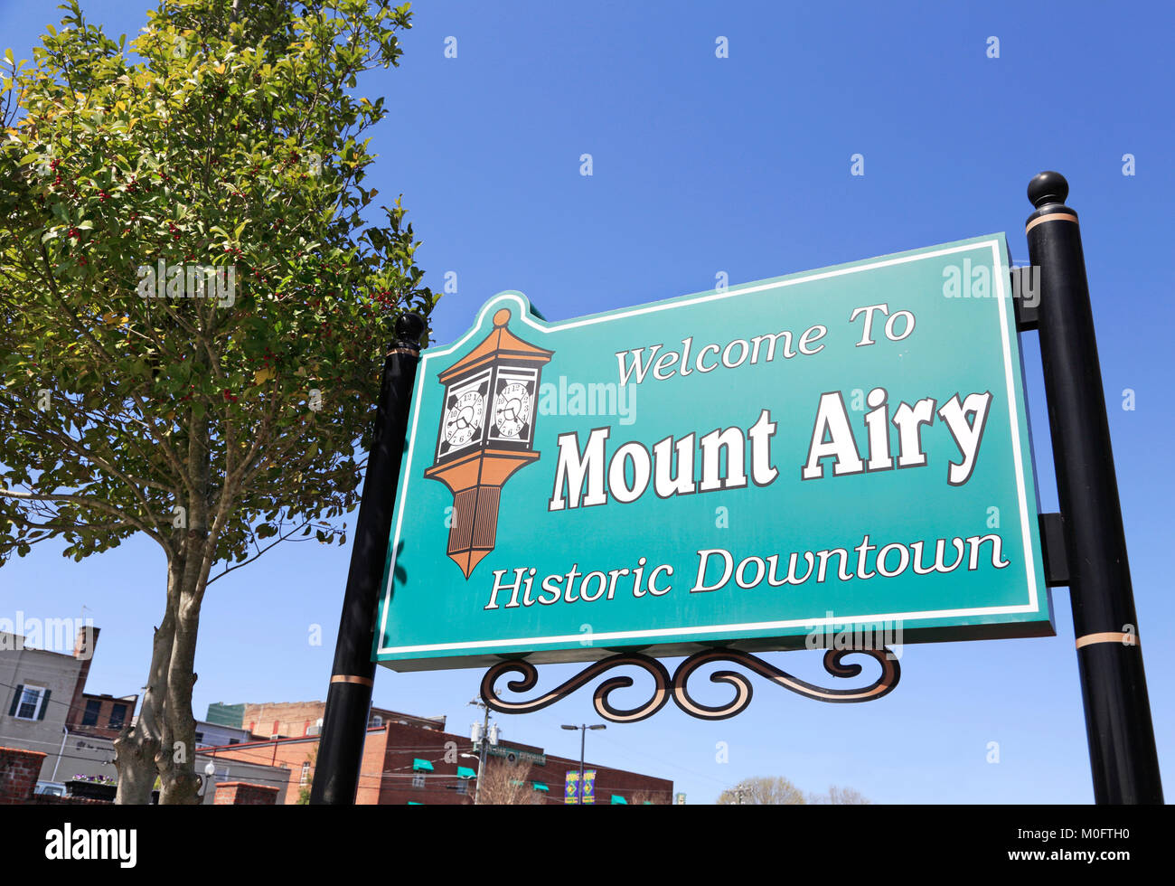 Mount Airy, North Carolina. Der historischen Innenstadt. Stockfoto