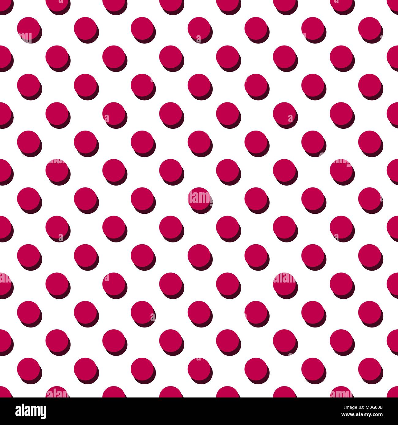 Red Polka Dots Hintergrund - Moderne nahtlose Vektor ornament Design. Stock Vektor