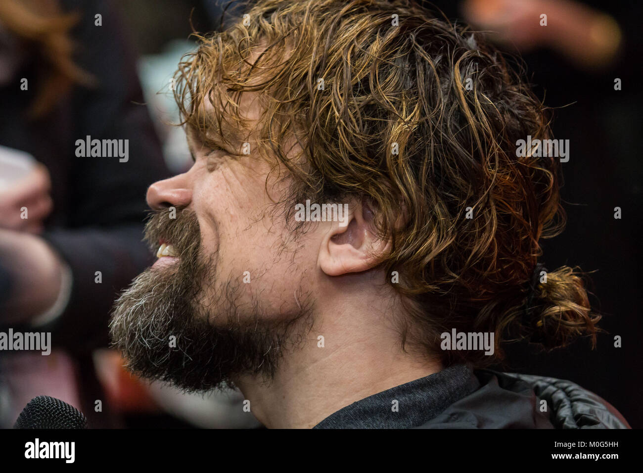 Der Schauspieler Peter Dinklage besucht die 2018 Sundance Film Festival am 21. Januar in Park City, Utah 2018. Stockfoto