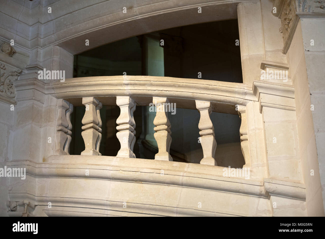 Schloss Chambord, Frankreich Doppelhelix Treppe von Leonardo da Vinci