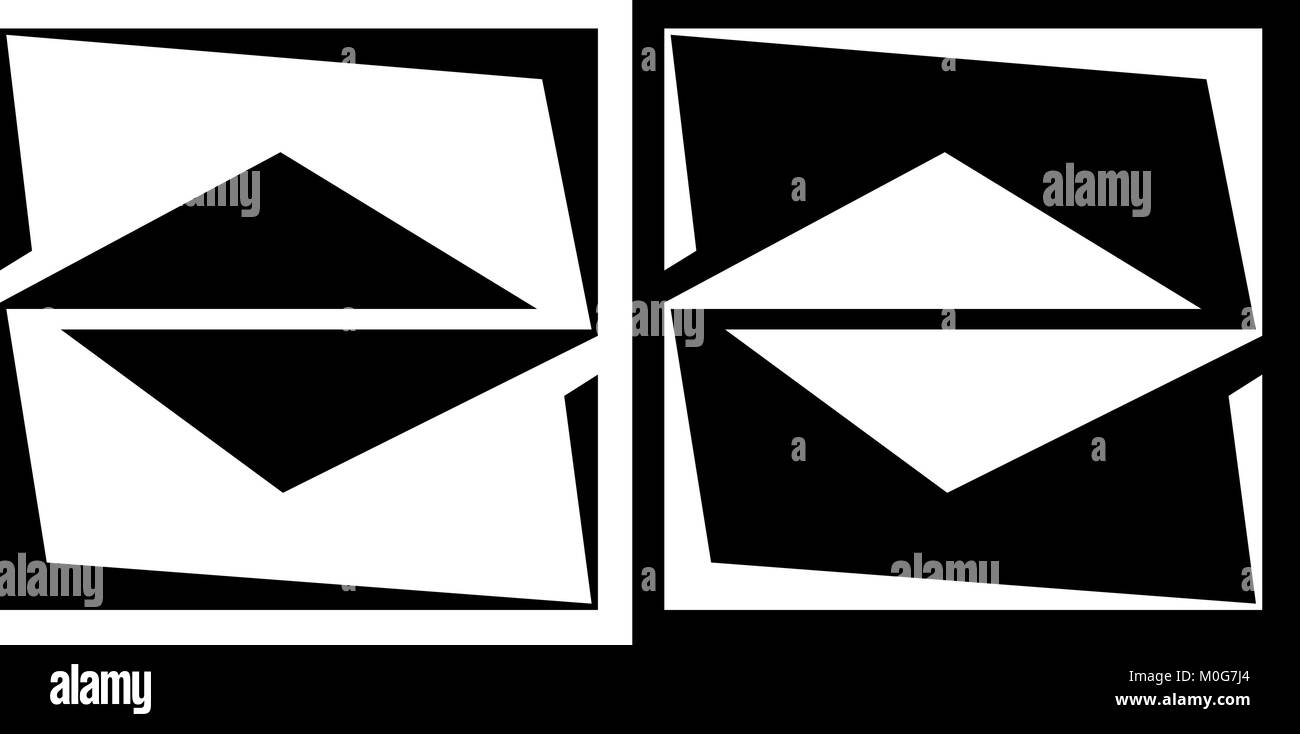 Abstraktion von einem Quadrat und einem Dreieck isoliert und auf einem dunklen Hintergrund design Business Logo Stock Vektor