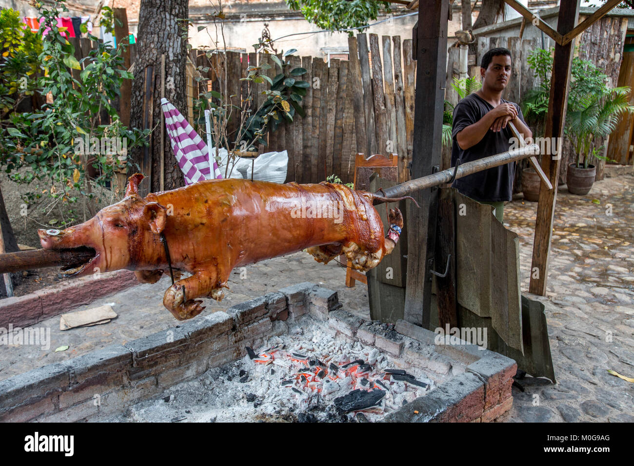 Schweinebraten für besondere Anlässe, Trinidad, Kuba Stockfoto
