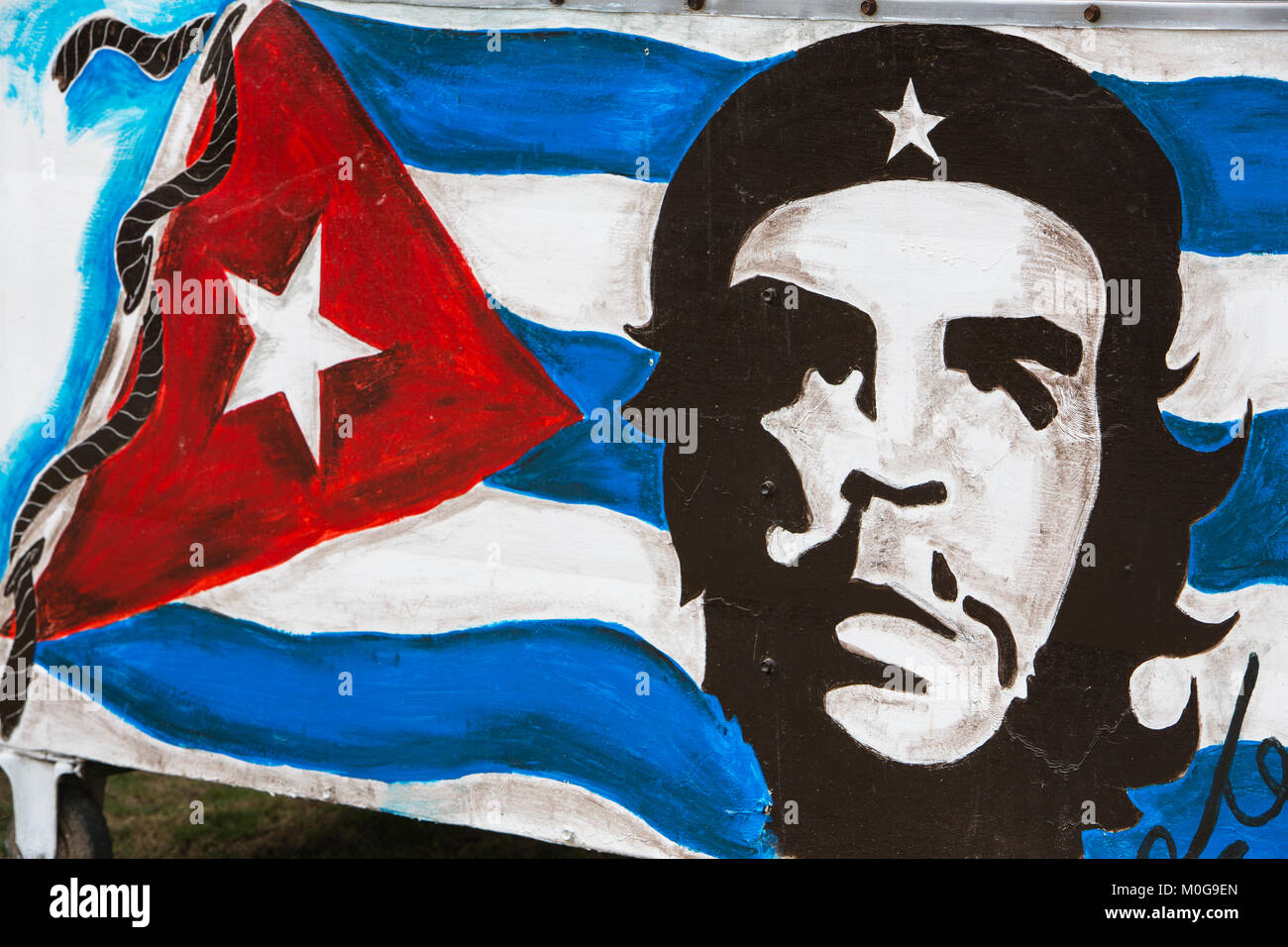 Ernesto "Che" Guevara Plakatwand in Kuba Stockfoto