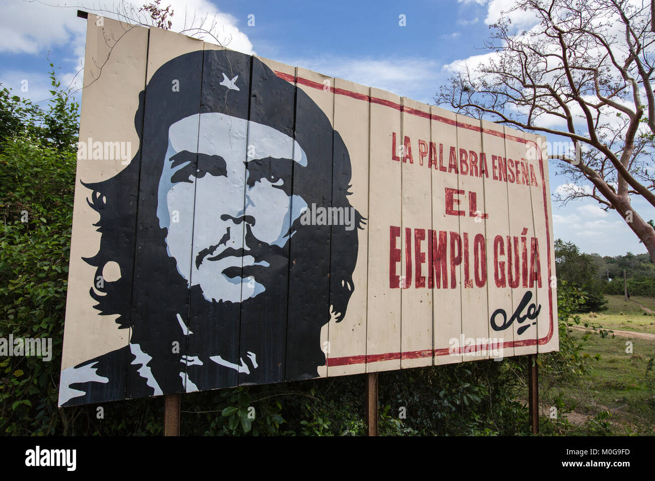 Ernesto "Che" Guevara Plakatwand in Kuba Stockfoto
