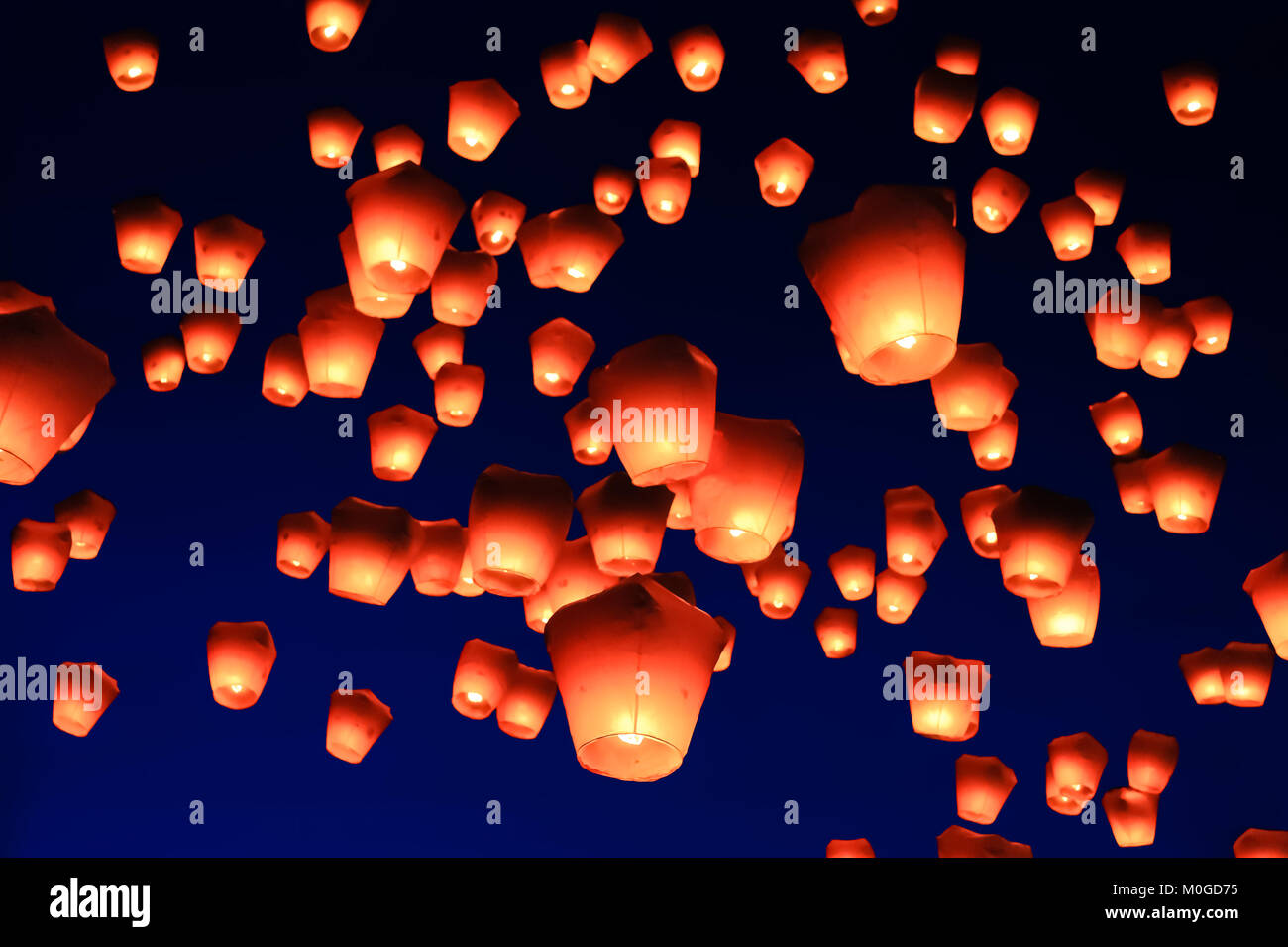 PingSi Sky Lantern Festival in Taipei, Taiwan Stockfoto