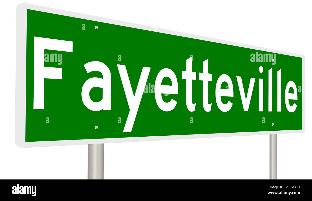 Eine 3D Rendering eines grünen Hinweisschild Stockfoto