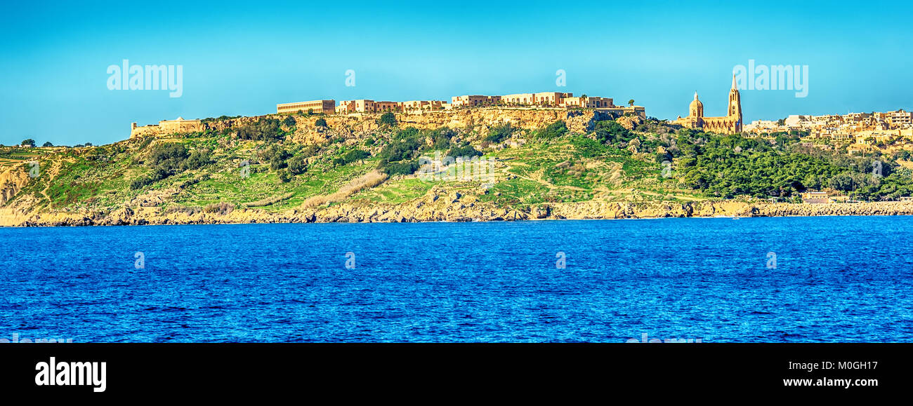 Malta - Mgarr, eine Hafenstadt in Insel Gozo Stockfoto