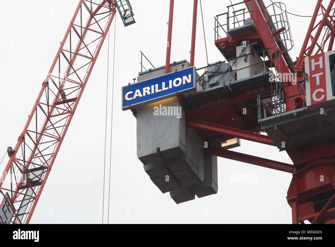 London, Großbritannien. 22 Jan, 2018. Der zweitgrößte Baukonzern Carillon in Wolverhampton, die 43.000 Menschen, darunter 20.000 in Großbritannien beschäftigten hat collpased und ging in Liquidation am Montag, den 15. Januar 2018 und die Firma ist in £ 1,3 Mrd. Schulden mit einem riesigen Pensionen Defizit beschmutzt. Die Regierung und der britische Verkehrsminister Chris Grayling haben für die Vergabe von Aufträgen zu HS2 Rail Link kritisiert worden und bestellt eine Untersuchung in Carillion Direktoren. Credit: Amer ghazzal/Alamy leben Nachrichten Stockfoto London, Großbritannien. 22 Jan, 2018. Der zweitgrößte Baukonzern Carillon in Wolverhampton, die 43.000 Menschen, darunter 20.000 in Großbritannien beschäftigten hat collpased und ging in Liquidation am Montag, den 15. Januar 2018 und die Firma ist in £ 1,3 Mrd. Schulden mit einem riesigen Pensionen Defizit beschmutzt. Die Regierung und der britische Verkehrsminister Chris Grayling haben für die Vergabe von Aufträgen zu HS2 Rail Link kritisiert worden und bestellt eine Untersuchung in Carillion Direktoren. Credit: Amer ghazzal/Alamy leben Nachrichten Stockfoto
