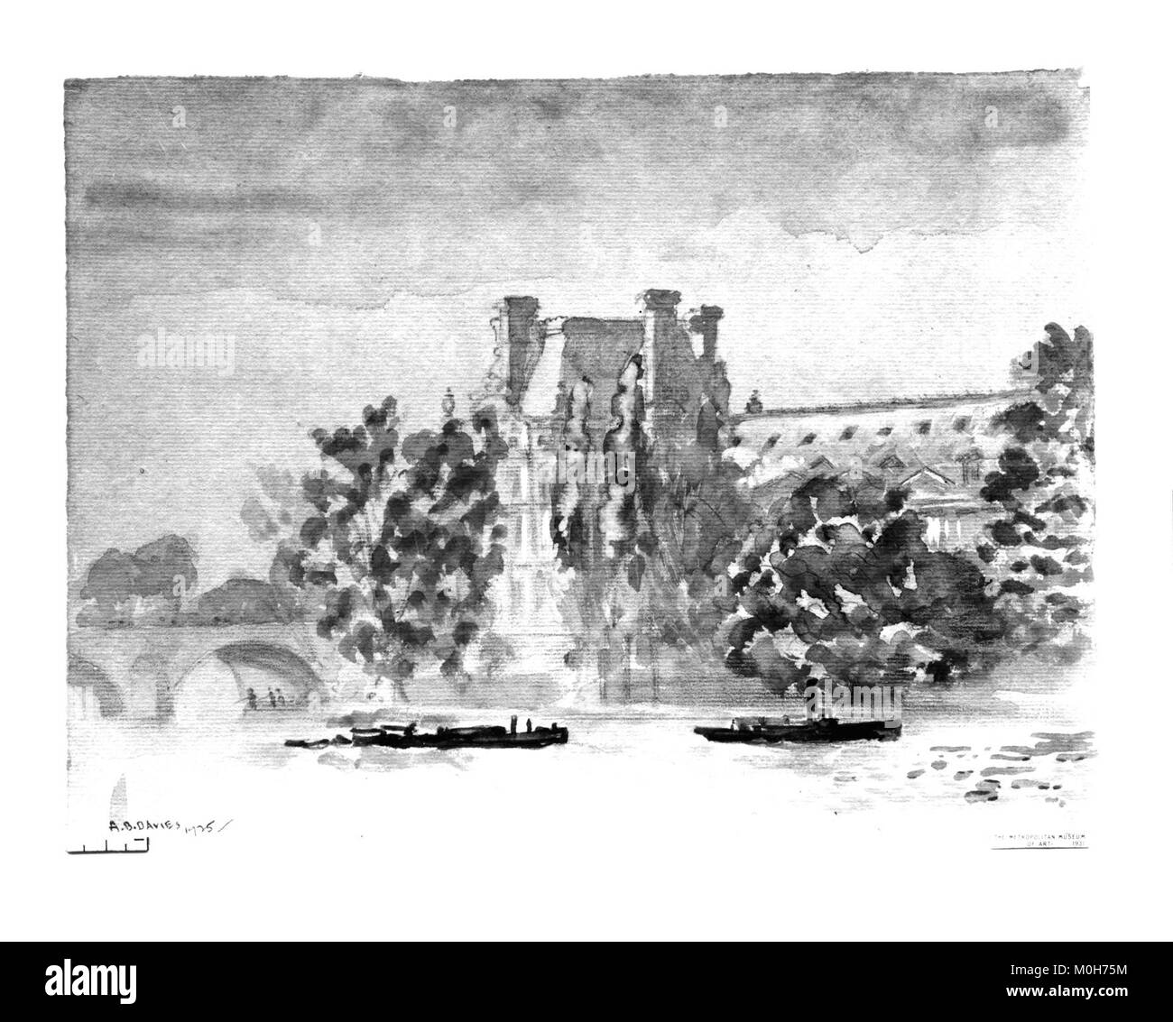 „Herbstnachmittag“ ist ein Gemälde im Louvre-Museum in Paris. Es fängt die Ruhe und Schönheit der herbstlichen Landschaft ein und betont natürliches Licht, Farbe und atmosphärische Harmonie. Stockfoto