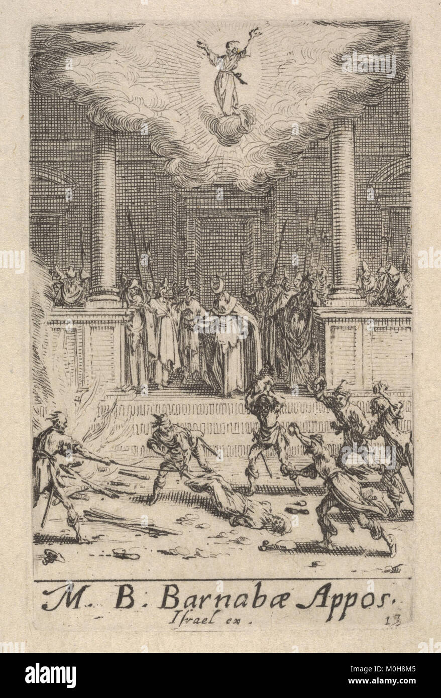 Das Martyrium des Heiligen Barnabas, aus der Serie "Die kleinen Apostel" (Les petits apôtres) MET DP 833439 Stockfoto