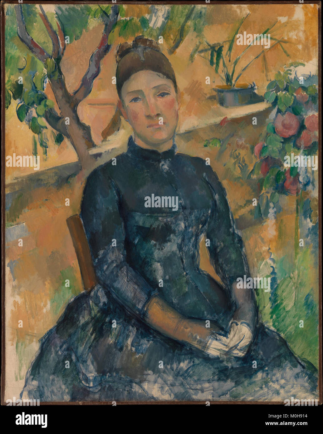 Madame Cézanne (Hortense Fiquet, 1850 - 1922) im Wintergarten MET DP 317780 Stockfoto