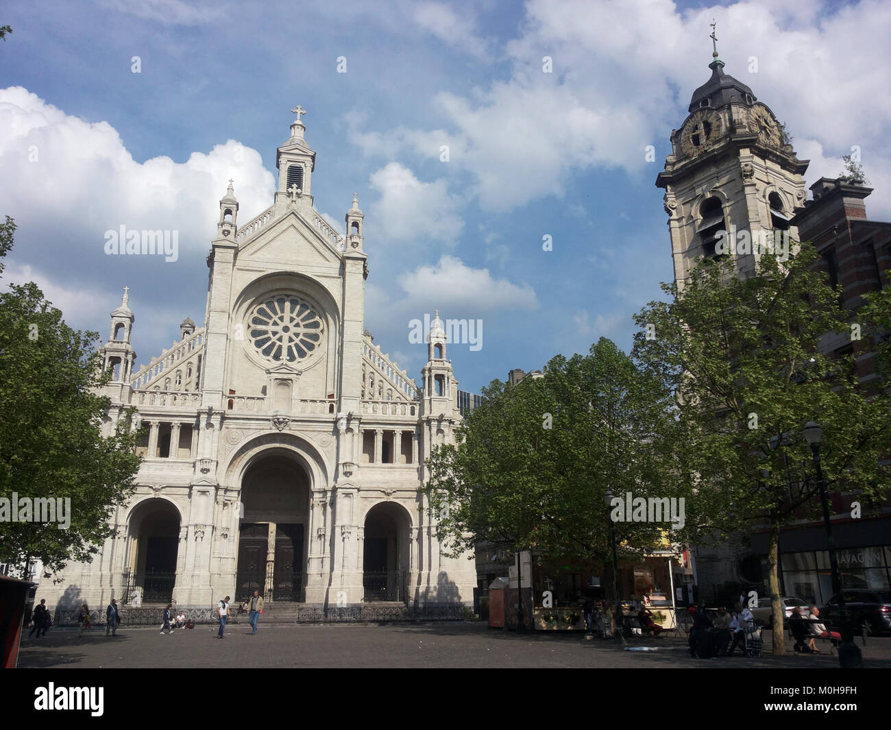 Bruxelles-Église Sainte-Catherine (2) Stockfoto