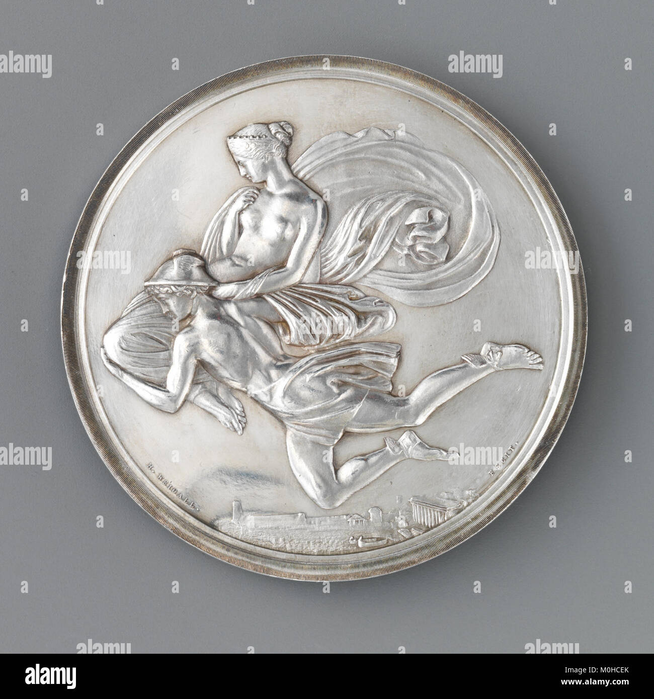 Das Kunstwerk von John Flaxman (1755–1826), katalogisiert als MET DP-180-143 im Metropolitan Museum of Art, veranschaulicht seinen neoklassischen Stil. Es zeigt präzise lineare Zeichnungen und mythologische Themen, die typisch für die britische Kunst des späten 18. Jahrhunderts sind. Stockfoto