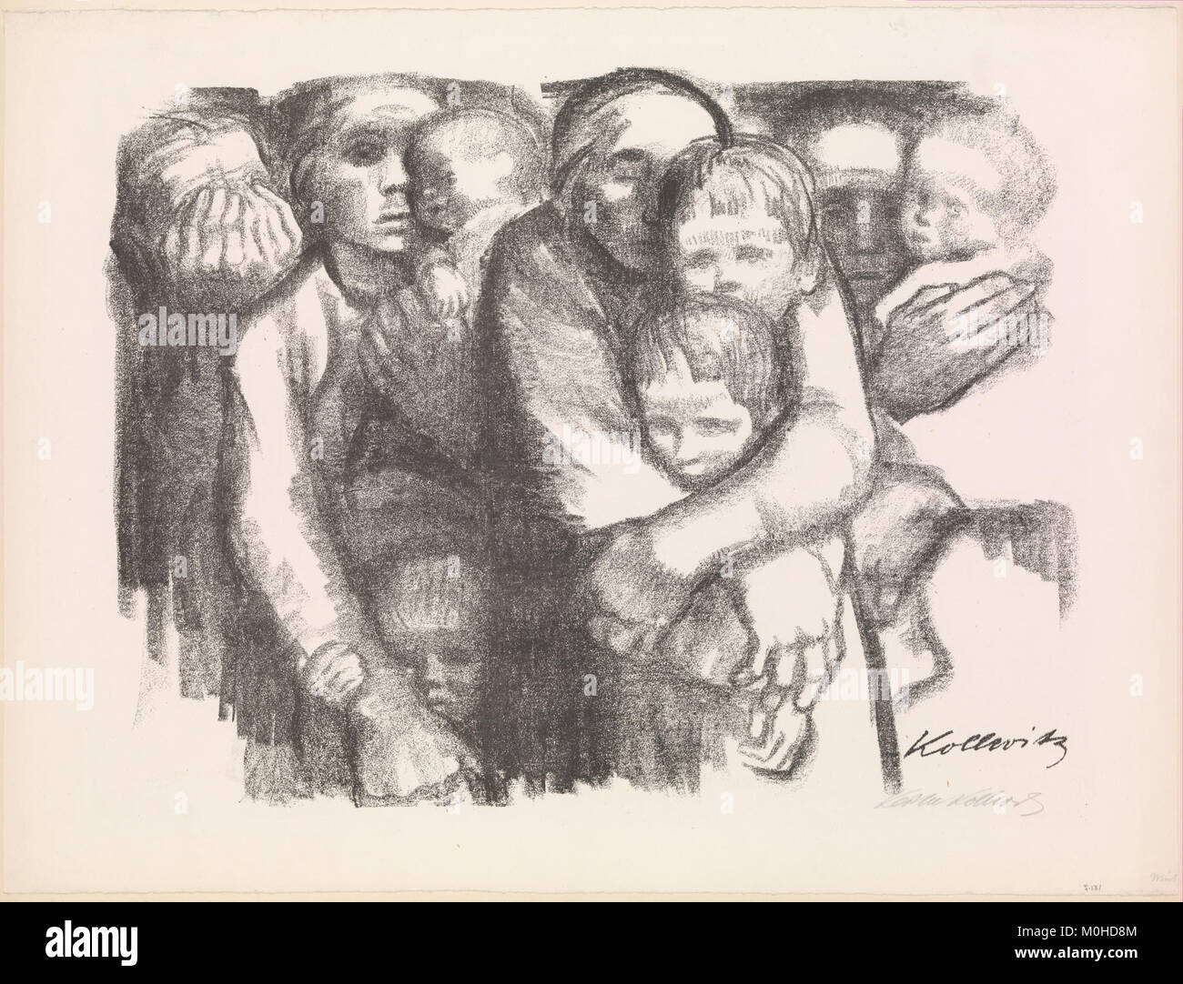 Das Kunstwerk mit dem Titel „Mütter“, Teil der Sammlung des Metropolitan Museum of Art (DP-12534-001), repräsentiert das Thema Mutterschaft und betont emotionale und kulturelle Dimensionen des Familienlebens. Stockfoto