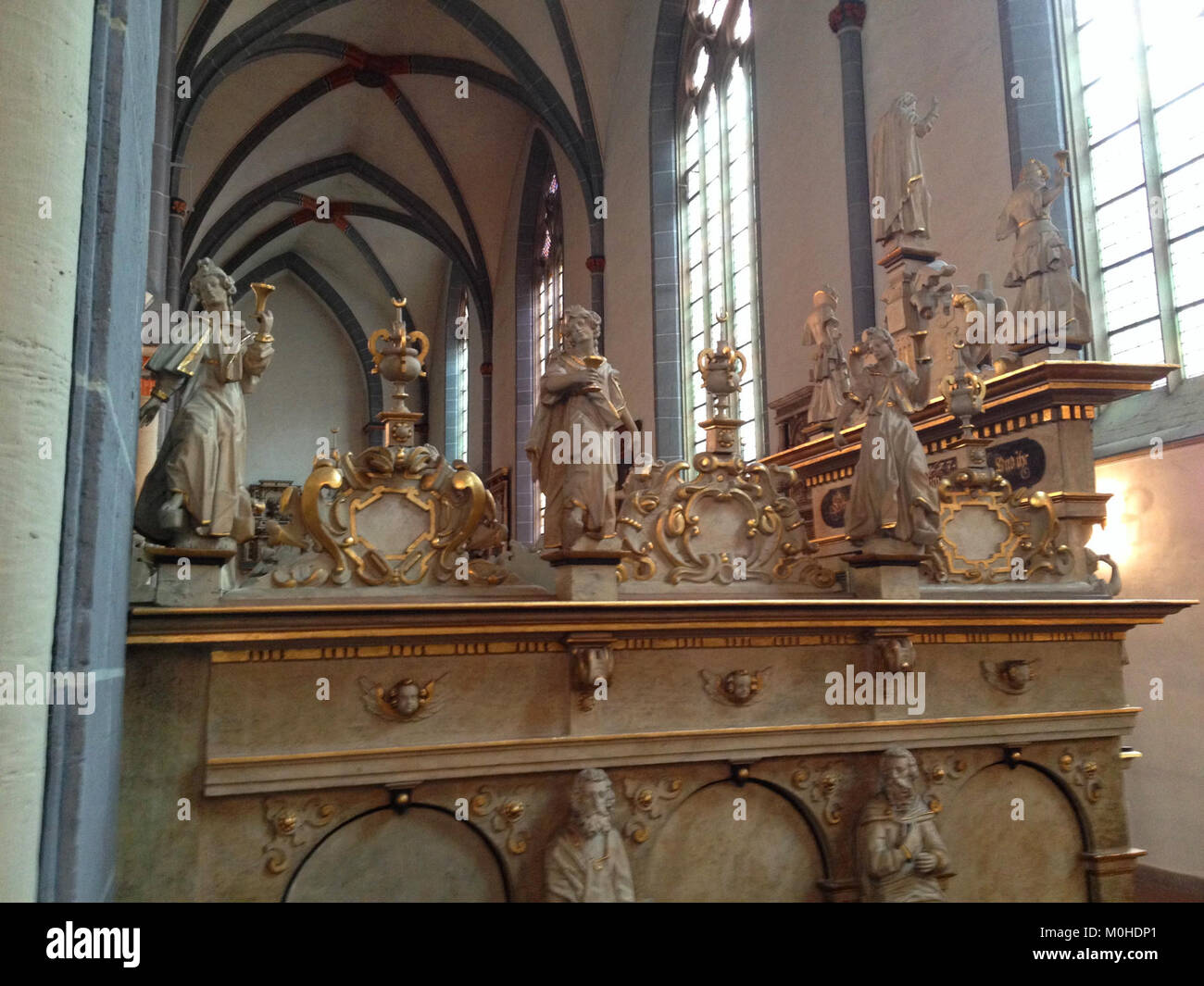 Braunschweig St. Martini Kanzelaufgang Kluge und törichte Jungfrauen, 02. Stockfoto