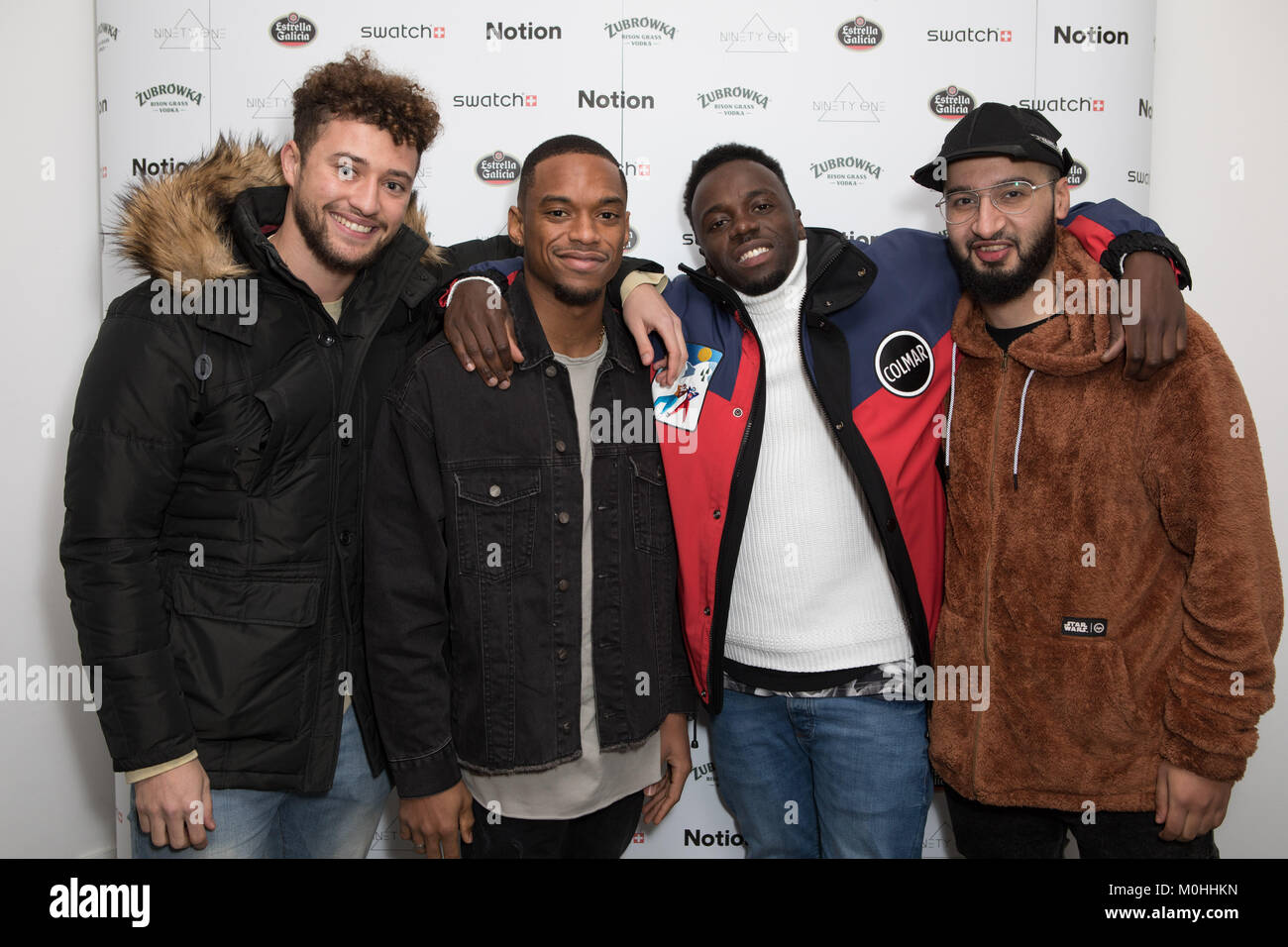 Prominente nehmen an der Launch Party feiern, Musik, Mode und Lifestyle Magazin 'Vorstellung' 78. Ausgabe mit: Rak-Su Wo: London, Großbritannien Wann: 19 Dec 2017 Credit: Phil Lewis/WENN.com Stockfoto