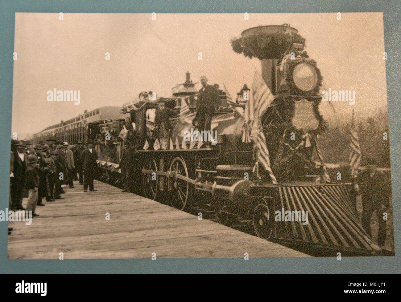 Northern Pacific Railroad transkontinentale Linie, 1883, Immigration Museum, Ellis Island, Upper New York Bay, New York City, New York State, USA. Stockfoto