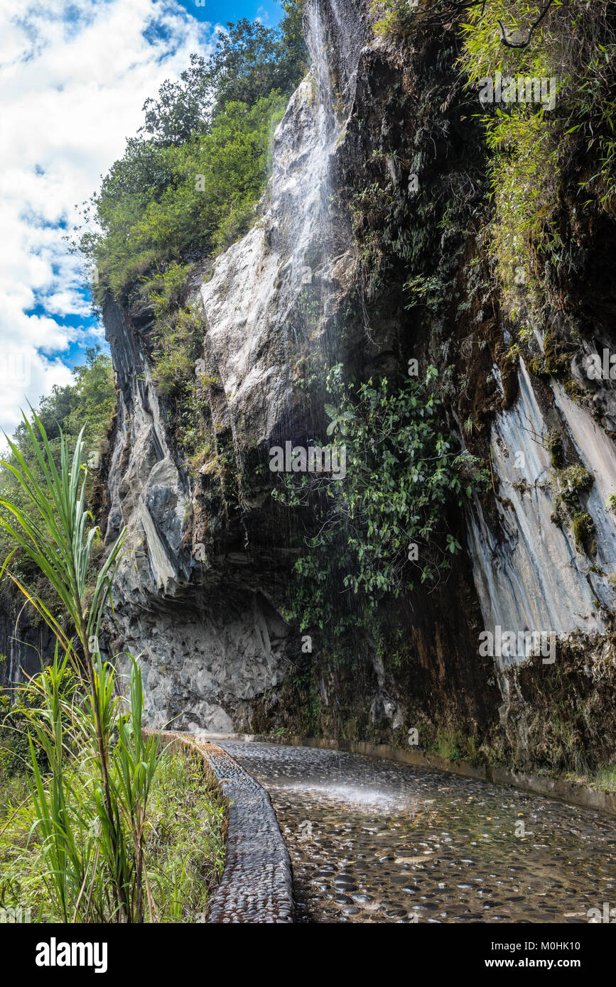 Wasserfälle Straße (Spanisch-Kaskaden Route), Banos - Puyo, Ecuador Stockfoto