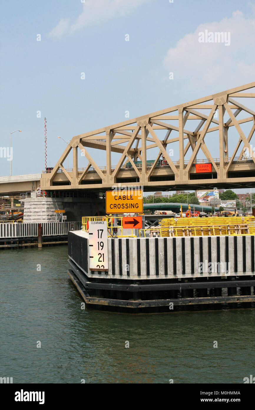 Willis Avenue Bridge, First Avenue, Harlem River, Manhattan, New York City, New York State, USA. Stockfoto