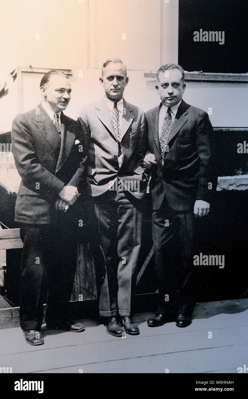 Bild von E.Judd, J. Carl, und A. Hardman gemeinsam beim Bau des Empire State Building, New York State, New York City, USA Stockfoto