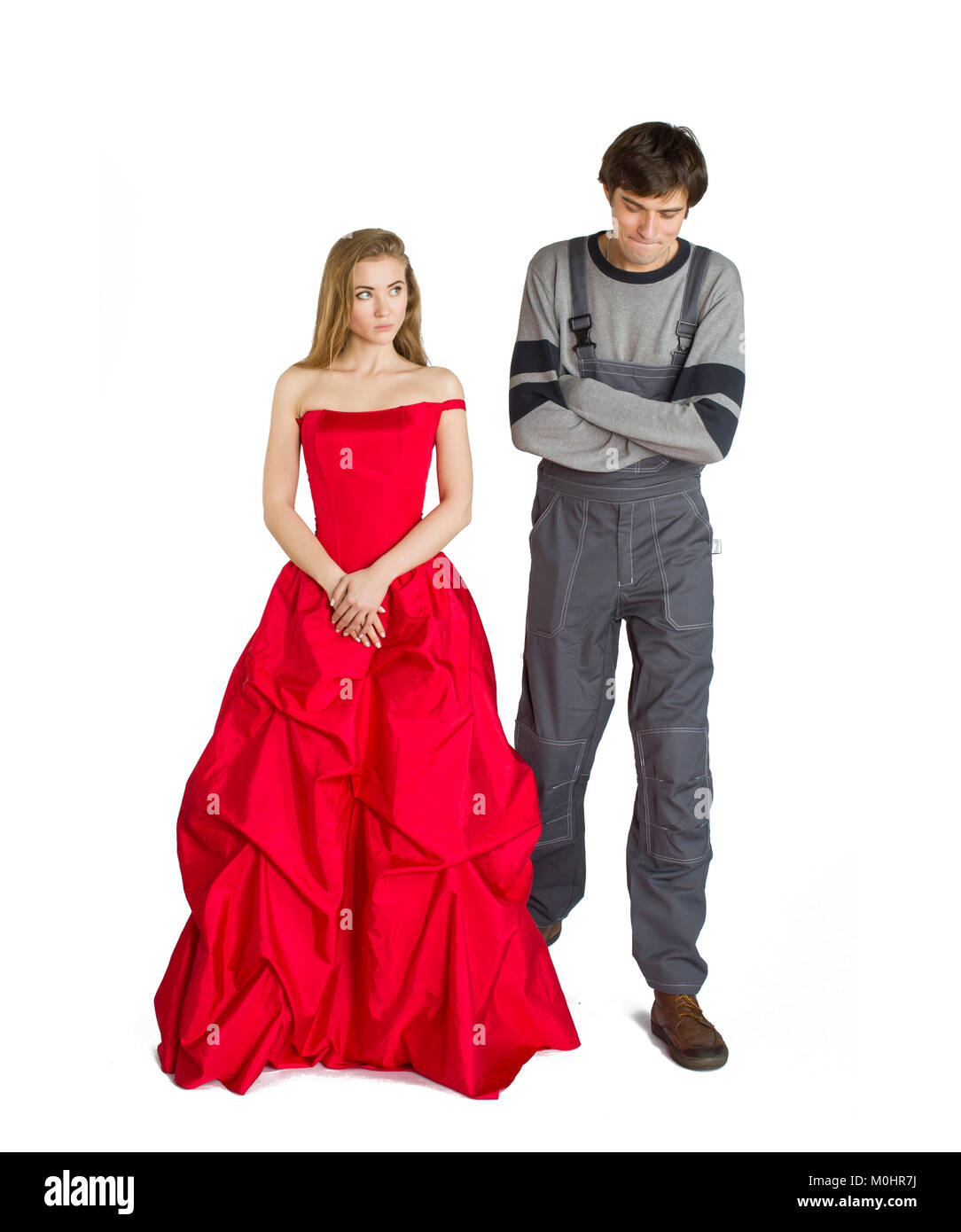 Konzept der mesalliance und ungleiche übereinstimmen. Stockfoto