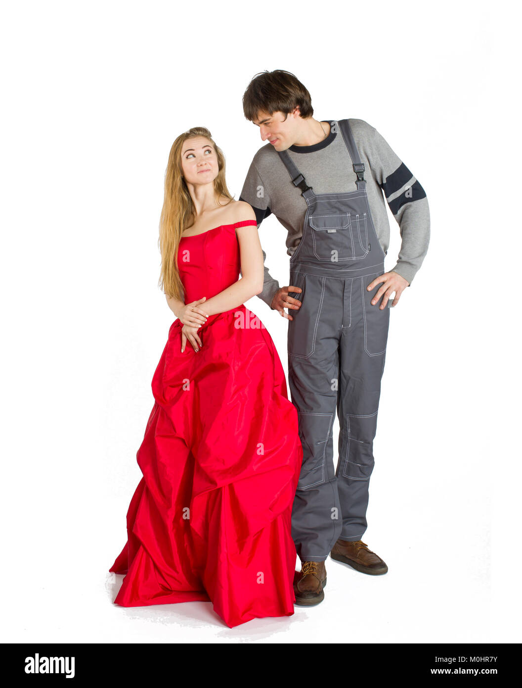 Konzept der mesalliance und ungleiche übereinstimmen. Stockfoto