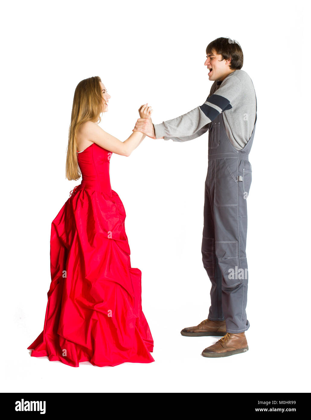 Konzept der mesalliance und ungleiche übereinstimmen. Stockfoto