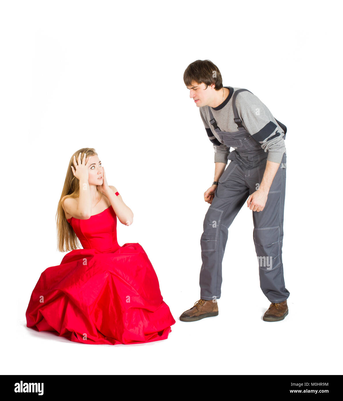 Konzept der mesalliance und ungleiche übereinstimmen. Stockfoto